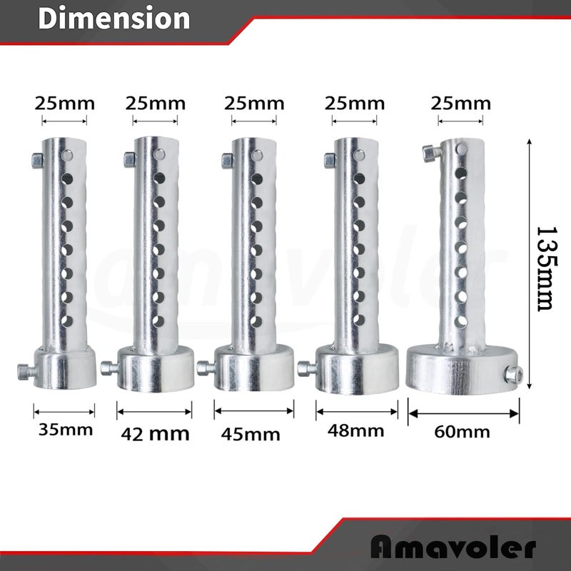 amavoler Motorcycle Exhaust Silencer Motorbike Muffler Insert Baffle Silencer Universal (silver-35mm) - Image 2